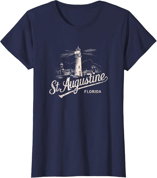 St Augustine Florida Lighthouse Vintage Artwork