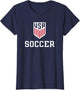 United States Soccer Icon Navy USMNT Officially Licensed , Women, Navy Blue, XX-Large