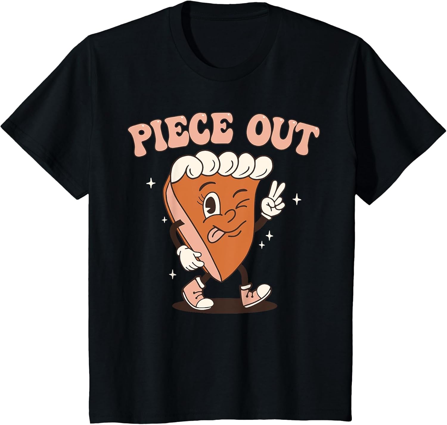 Groovy Thankful Pumpkin Pie Retro Piece Out Thanksgiving