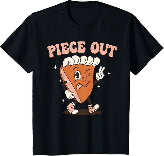 Groovy Thankful Pumpkin Pie Retro Piece Out Thanksgiving