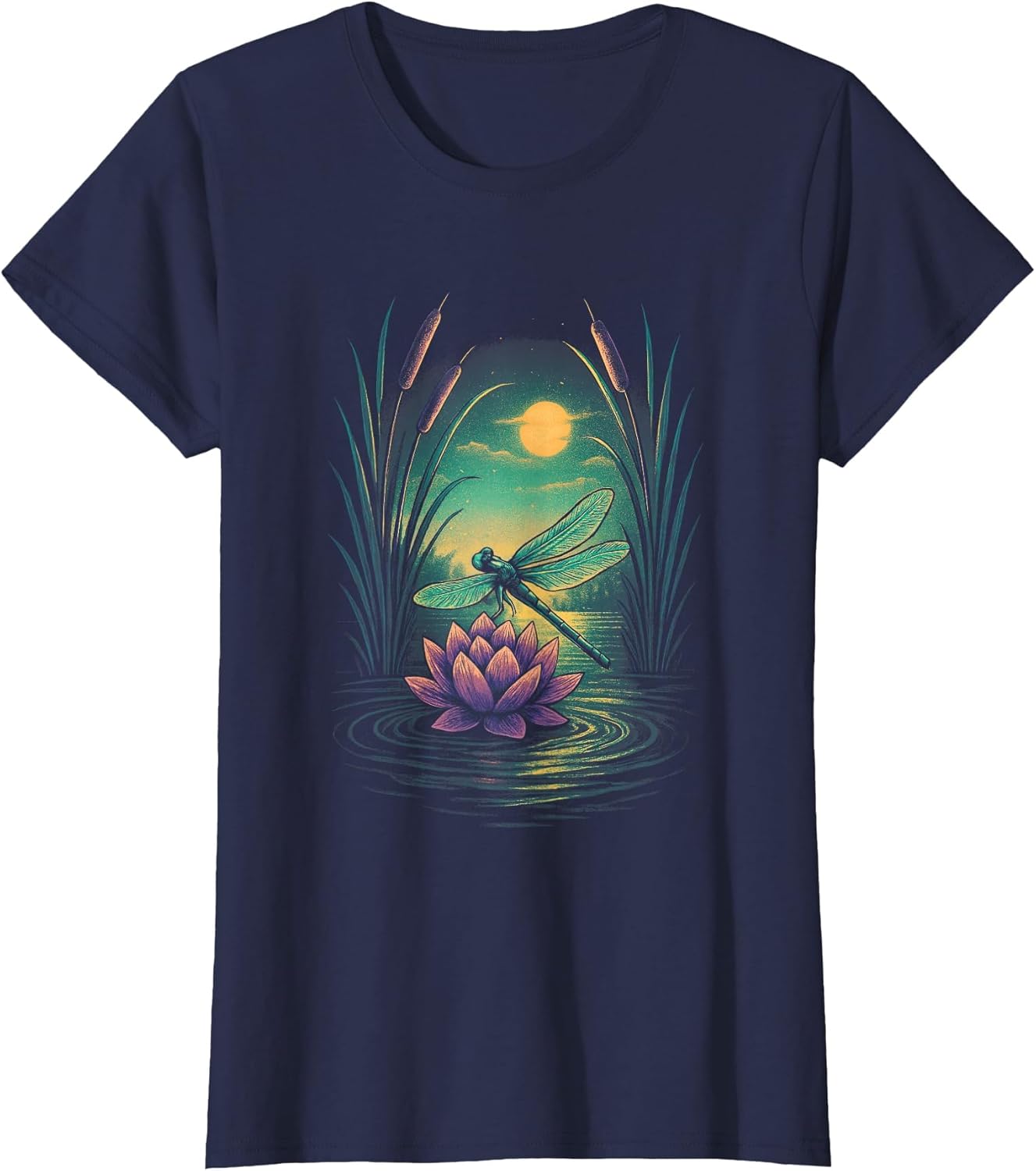 Dragonfly Lotus Nature Tranquil Bohemian Zen