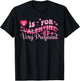 V is for Very Pregnant Pink Typography Valentine Design