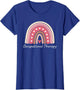 Rainbow Occupational Therapy Shirt, Cute Pink Boho Chic OT