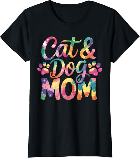 Cat & Dog Mom Funny Mama Mothers Day Tie Dye
