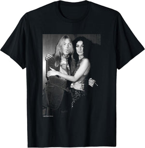 Singer Cher & Gregg Allman Brothers by Julian Wasser