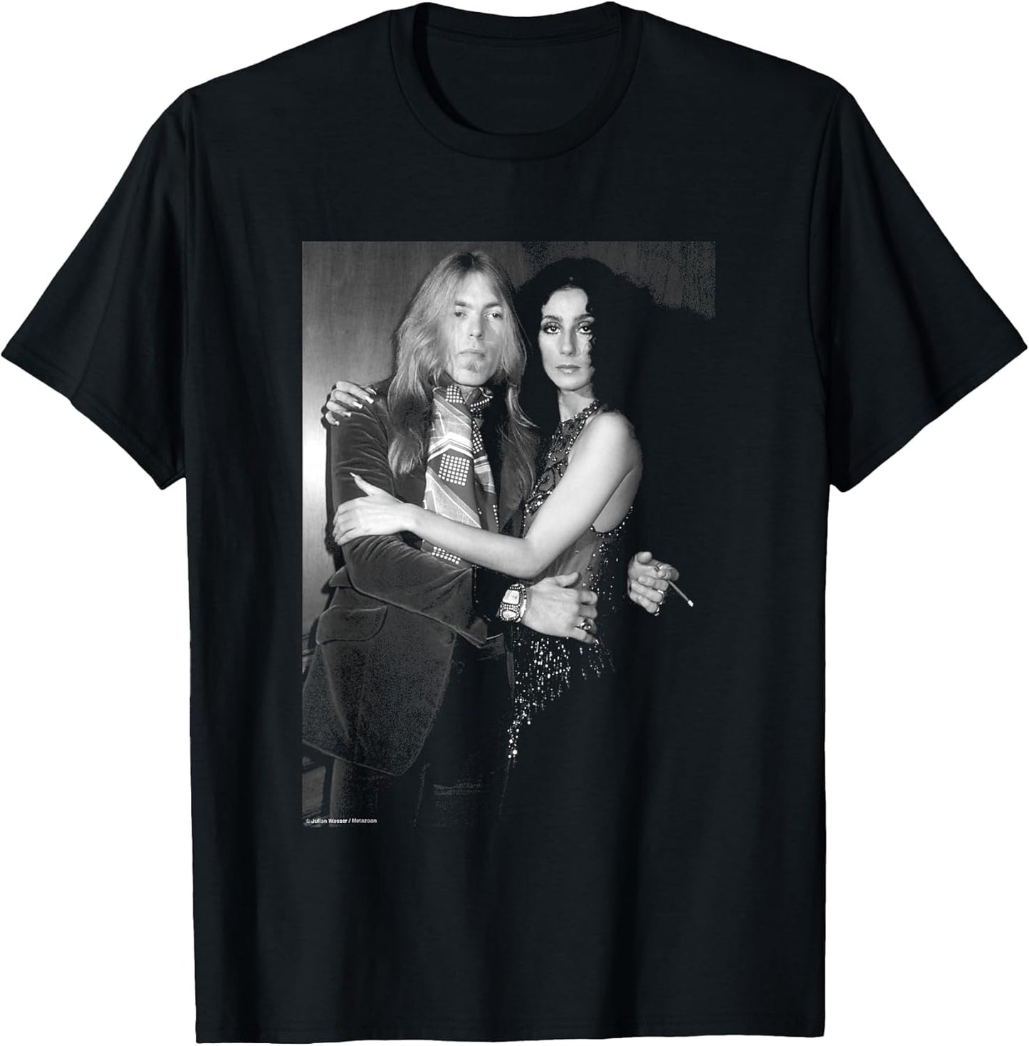 Singer Cher & Gregg Allman Brothers by Julian Wasser