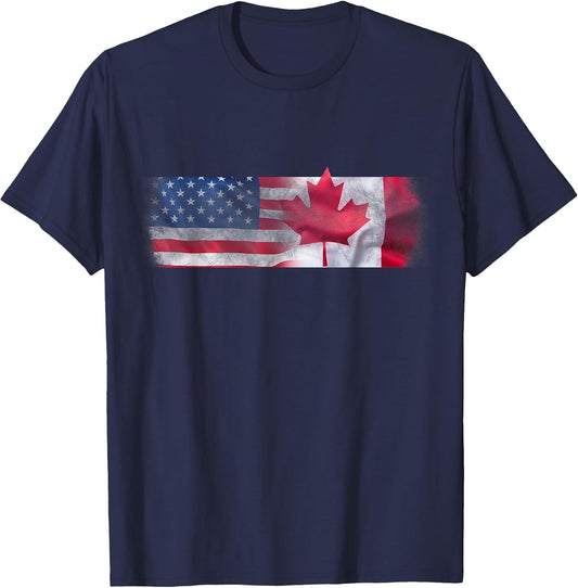 American Canadian Flags Friendship North America