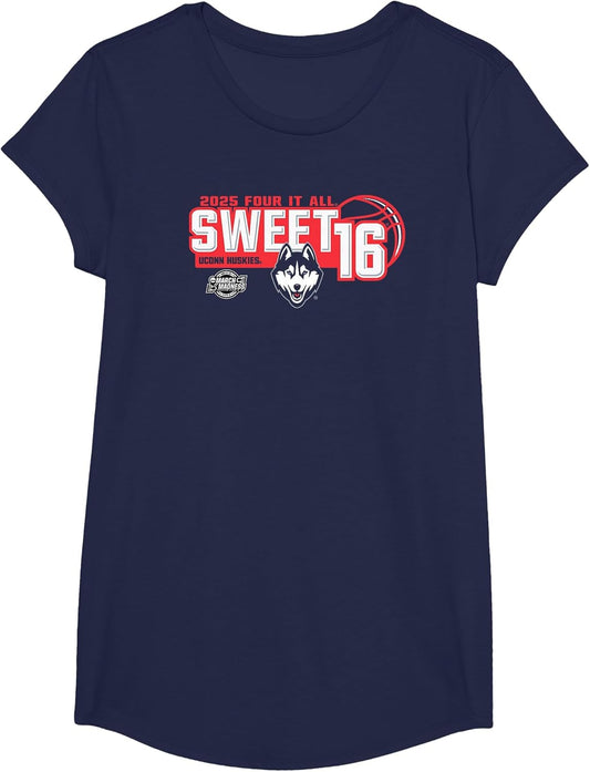Connecticut Huskies Sweet 16 2025 Women's March Madness Navy