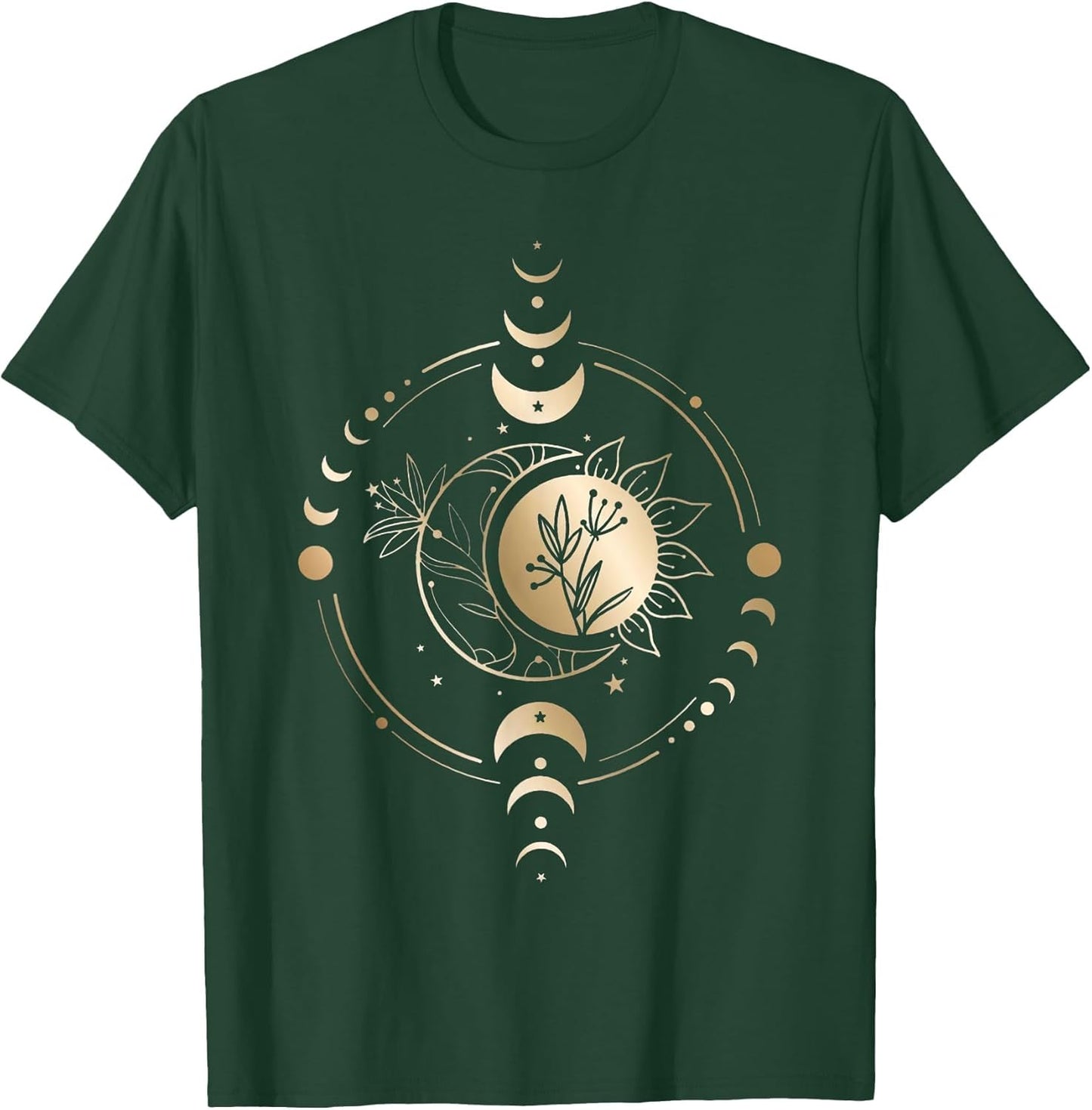 Mystic Moon and Sun Phase Celestial Boho Vintage