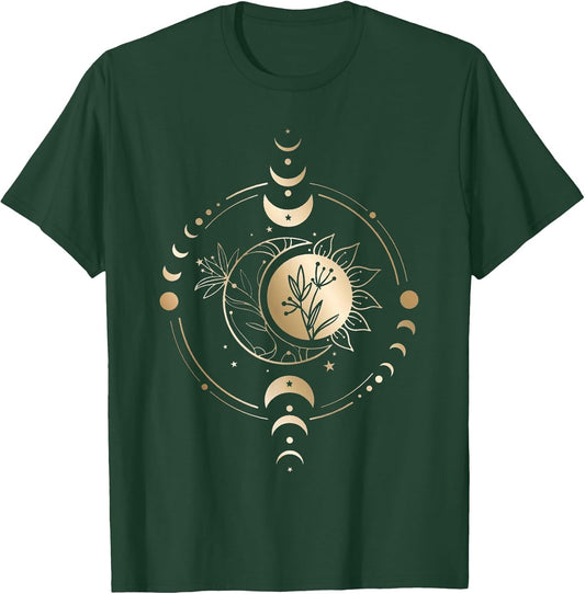 Mystic Moon and Sun Phase Celestial Boho Vintage
