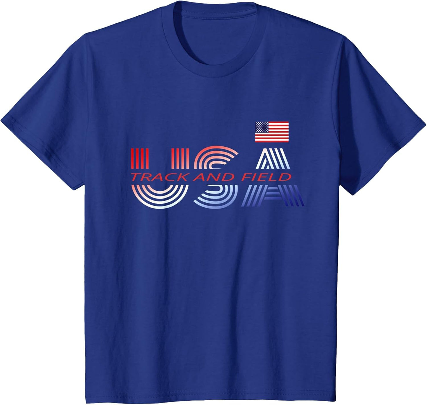 Patriotic USA Team Sports Proud American Track and Field