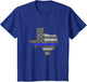 Thin Navy Line Back The Police Texas USA Flag
