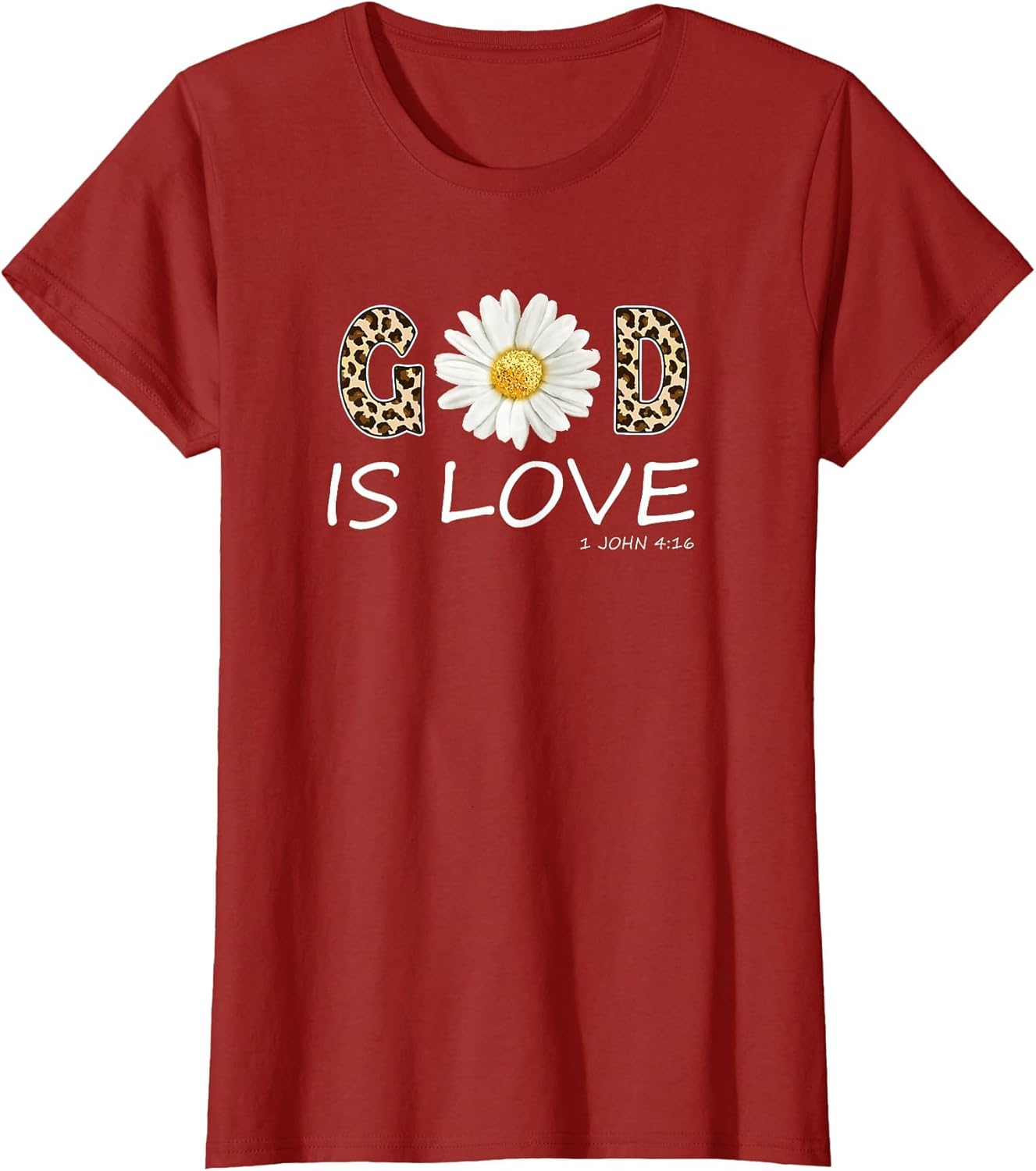 God is Love Cool Flower Christian Women Bible Verse