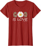 God is Love Cool Flower Christian Women Bible Verse