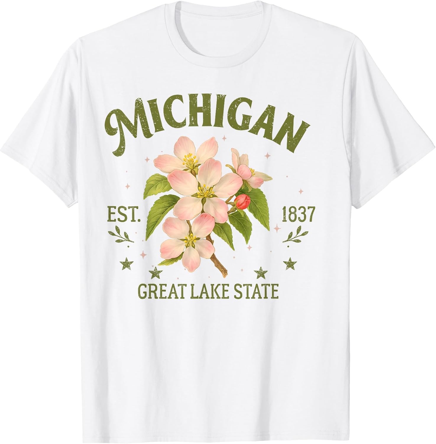 Michigan Traveling Great Lake State Souvenir Apple Blossom