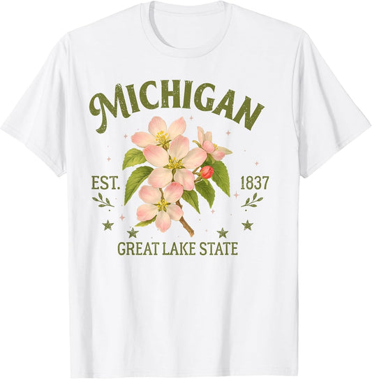 Michigan Traveling Great Lake State Souvenir Apple Blossom