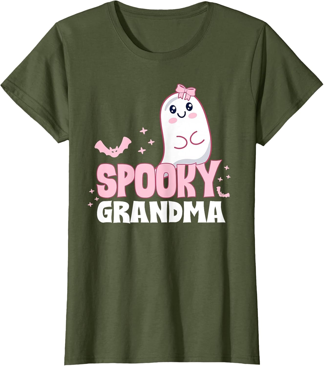 Spooky Grandma Family Cute Pink White Ghost Boo Halloween