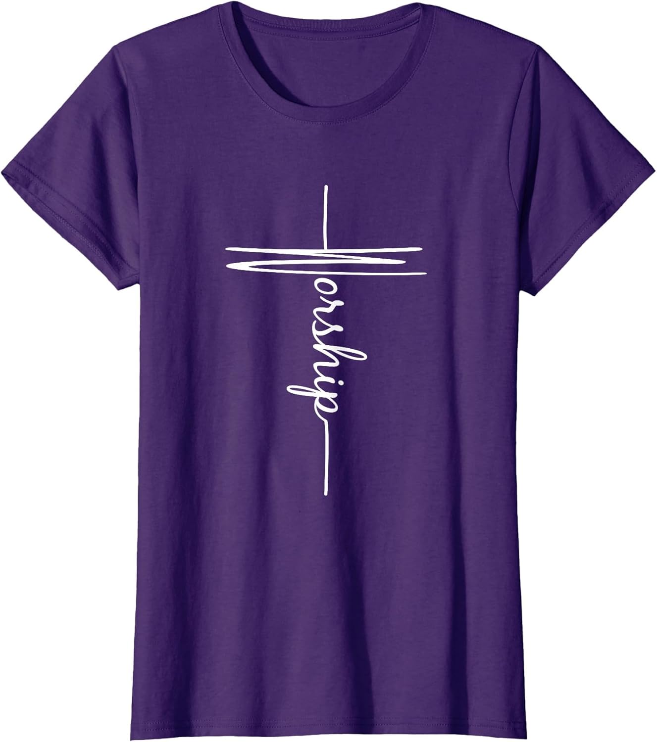 Christian Faith Cross Script - Worship