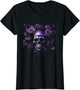 Skull with Purple Roses Gothic