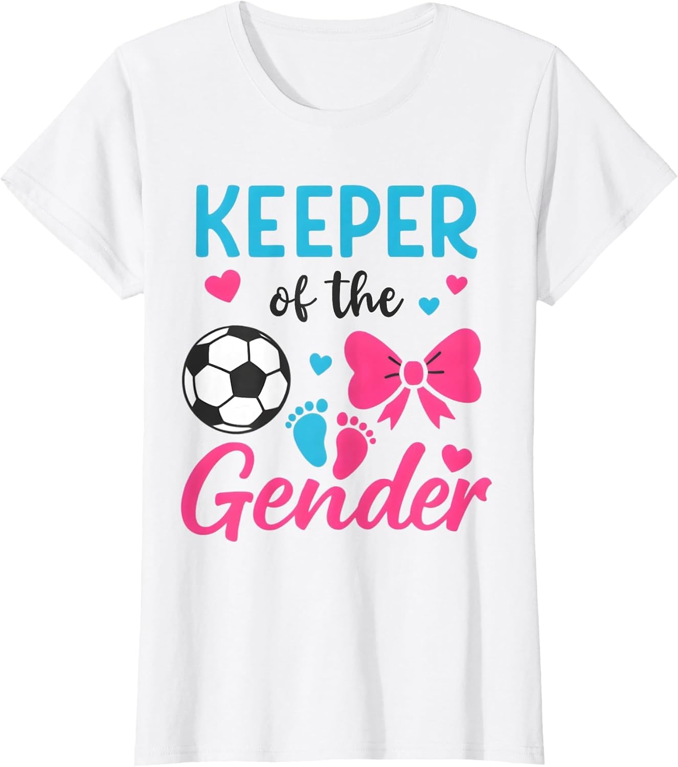 Keeper of The Gender Soccer or Bows Funny Reveal Party Mom