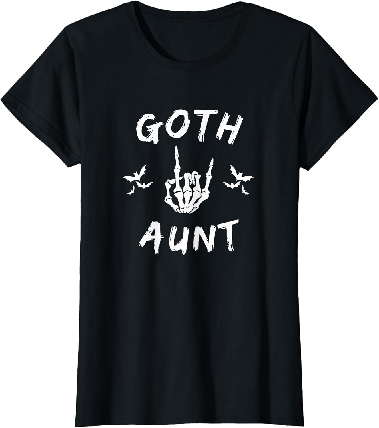 Goth Aunt Funny Emo Auntie Punk Aunt Skeleton Hand Heart