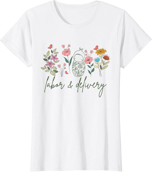 Retro Wildflower Labor and Delivery Nurse Future L&D Nurse