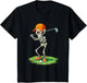Halloween Skeleton Funny Golf Shirt for Teens Boys Men Kids