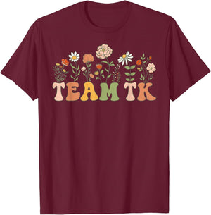 Team TK Wildflower Retro Teacher Daisy Colorful Back School