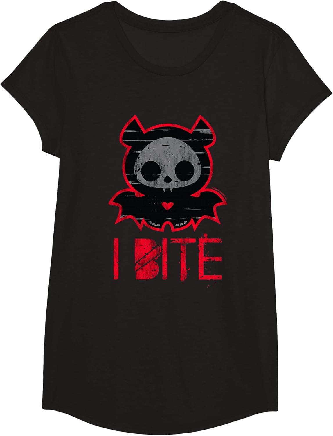 Skelanimals Diego Bat I Bite Red Vintage Faded Halloween
