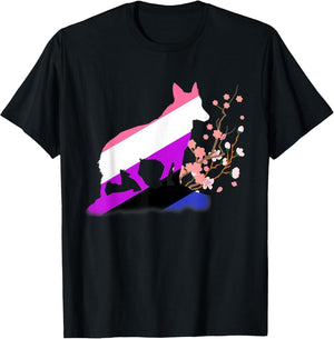 Genderfluid Flag Fox Blossom Flower Sakura Cute Gender-Fluid