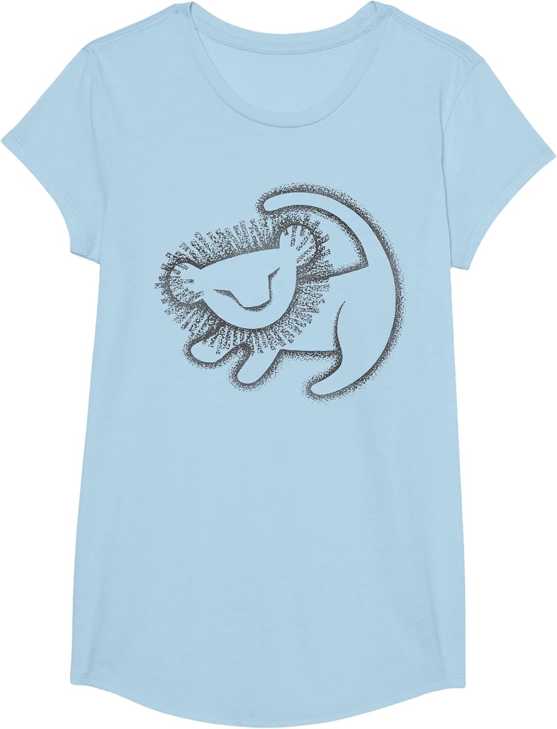 Disney The Lion King Simple Line Art Simba Cave Painting , Girls, Baby Blue, Large