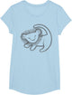 Disney The Lion King Simple Line Art Simba Cave Painting , Girls, Baby Blue, Large