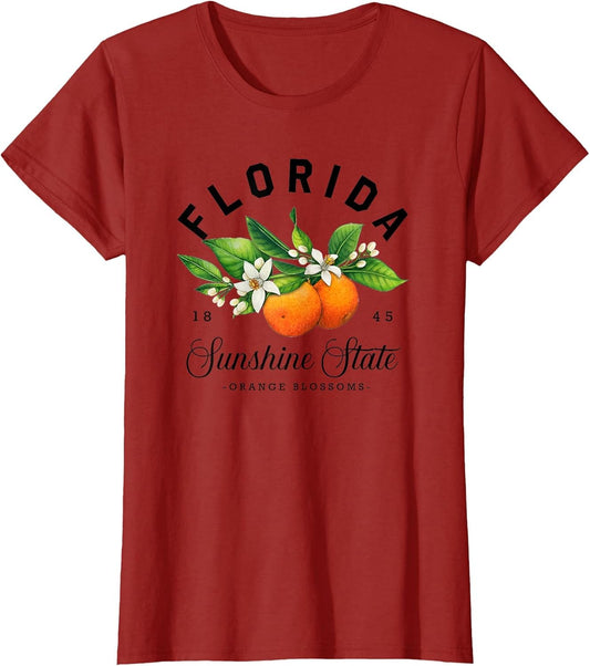 Florida Shirt, Watercolor Orange Blossoms
