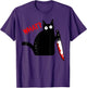 Funny Murderous Black Cat with Knife - Black Cat What?