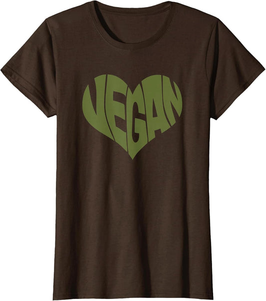 Vegan Saying Heart Shape Design/Promote Plant Based Diet