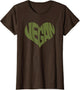 Vegan Saying Heart Shape Design/Promote Plant Based Diet