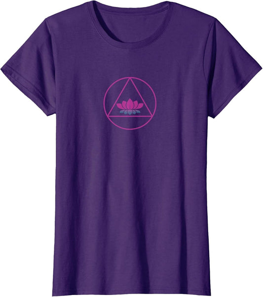 Lotus Circle Triangle Sobriety Symbol Recovery