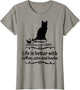 Life is Better with Coffee Cats and Books Black Cat