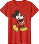 Disney Mickey and Friends Classic Mickey Distressed , Women, Red, Large