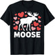 Moose with Hearts Valentine Animal Love Cute Wildlife Design