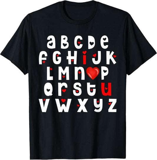Valentine Alphabet I Love You Heart Teacher Boy Girl Kid