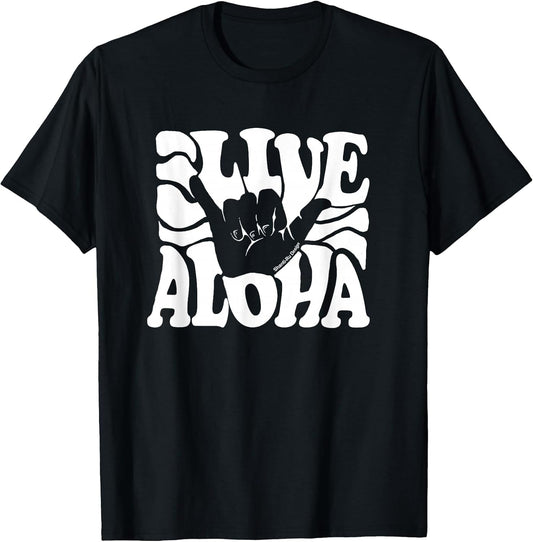 Vintage Live Aloha State Hawaiian Islands Shaka Hawaii Maui