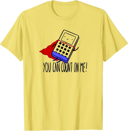 Count on me Funny Cute Superhero Calculator Kids