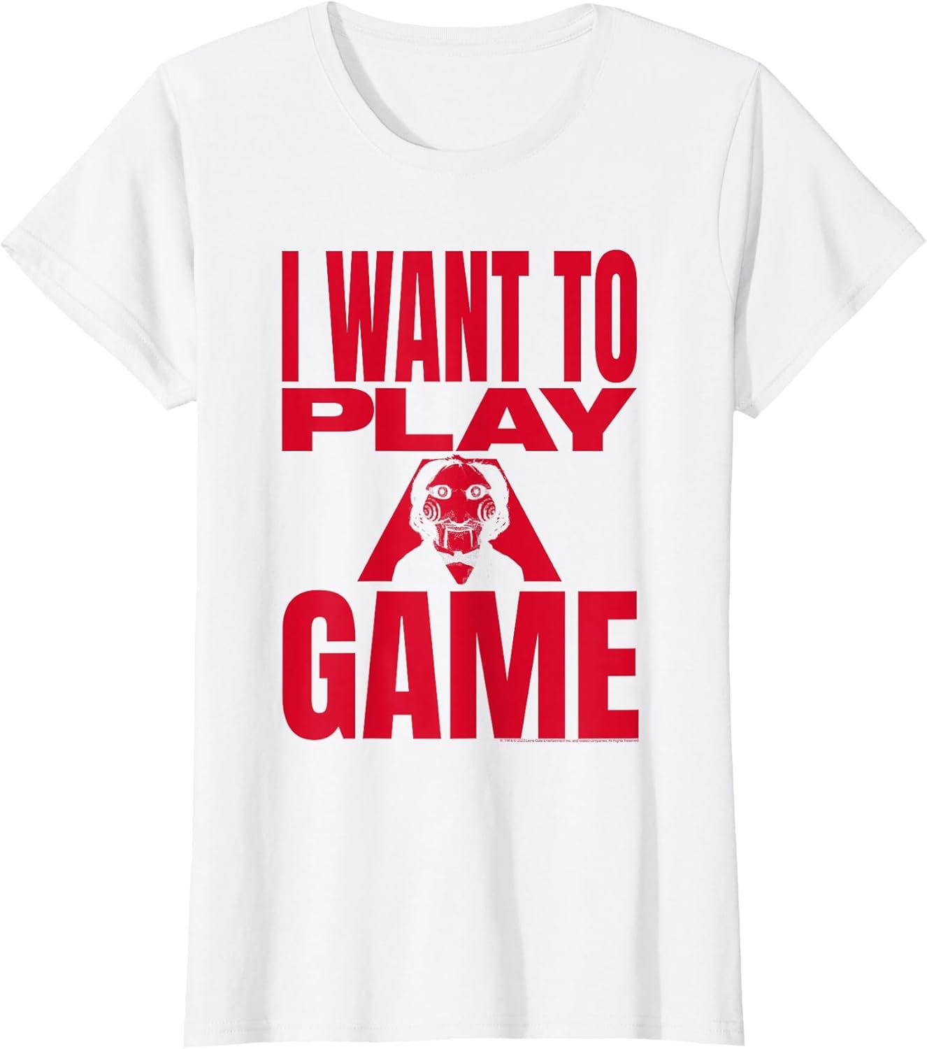 Saw I Want to Play a Game Large Text Horror Movie