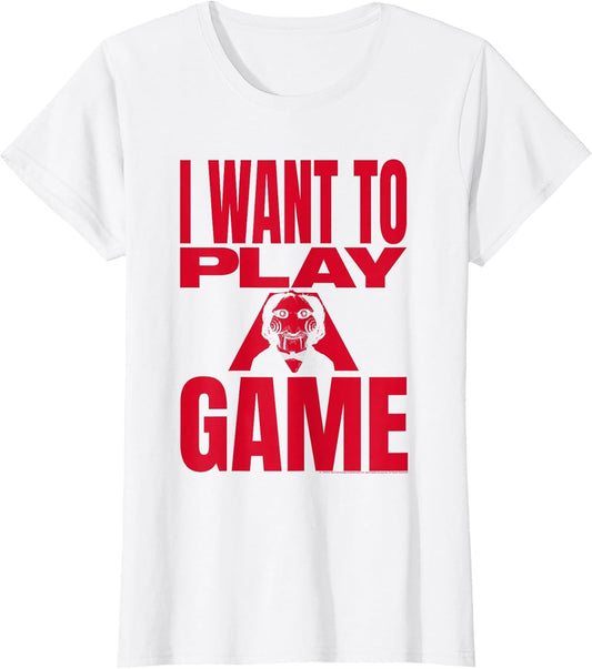 Saw I Want to Play a Game Large Text Horror Movie