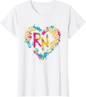 RN Registered Nurse Leopard Medical Appreciation Heart