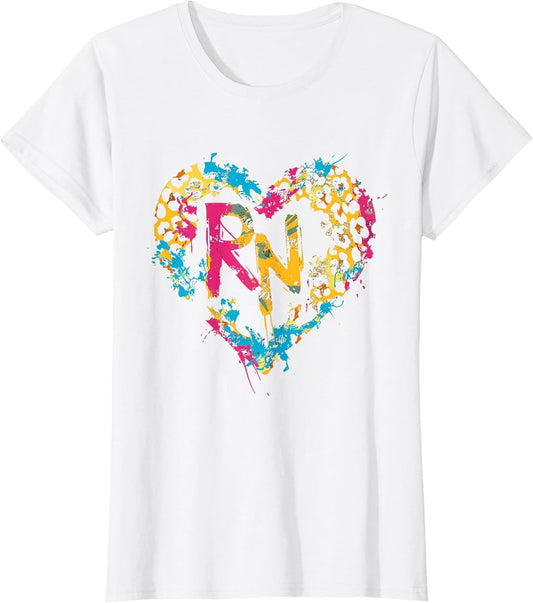 RN Registered Nurse Leopard Medical Appreciation Heart