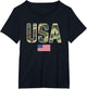 USA Camo Letters with American Flag Patriotic