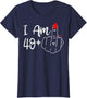 I Am 49 Plus 1 Middle Finger Funny 50th Birthday Women