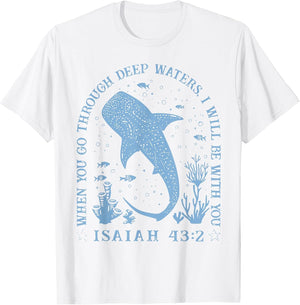 Isaiah 43:2 Beach Whale Shark Christian Jesus Ready to Press